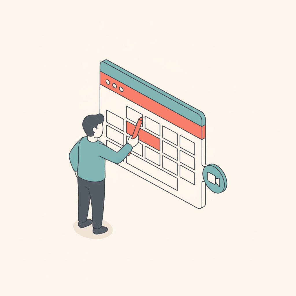 Booking a demo on a calendar