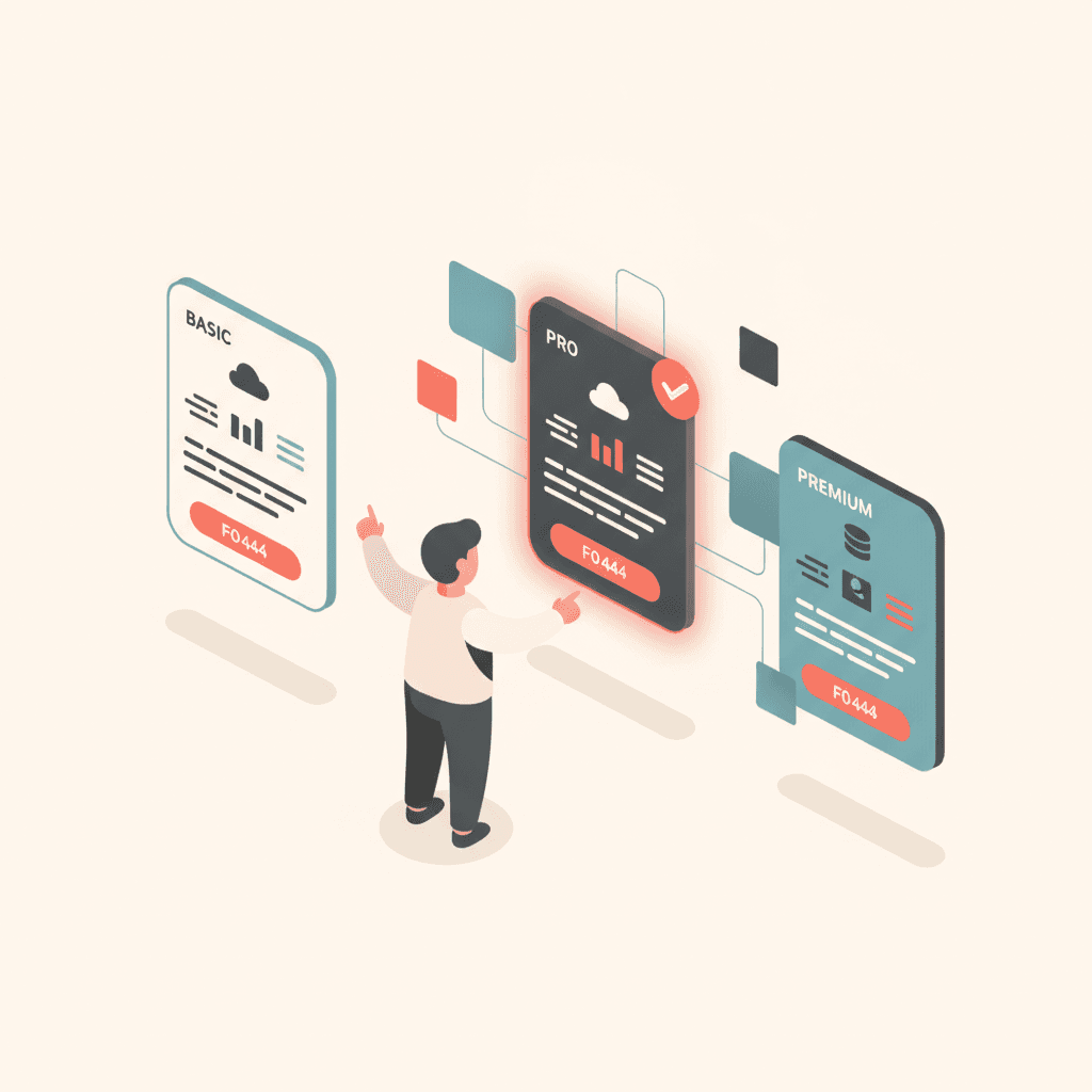 Comparing simple pricing plan cards